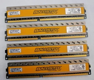 16GB (4x4GB) Crucial Ballistix DDR3-1600 RAM BLT4G3D1608ET3LX0.16FKD SHIPS FREE - Picture 1 of 1