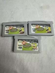 SpongeBob Squarepants Lot 3 Game Boy Advance Video Games Vol 1 2 3 Authentic - Picture 1 of 16