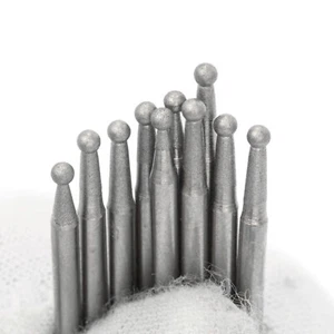 10Pcs Diamond Grinding Bits Spherical 1-2mm Round Ball Head Fine Tools for Stone - Picture 1 of 26