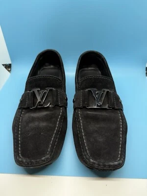 Louis Vuitton Para Hombre Negro Gamuza Mocasín Driver Reino Unido 7.5 Zapatos Se Adapta a EE. UU. 8.5 Foto 1 de 4