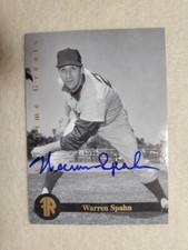 1996 Front Row Warren Spahn Auto