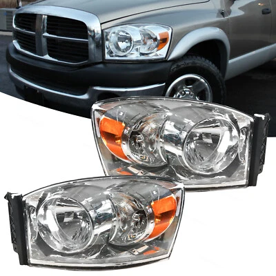 Set For 2006 2007 2008 Dodge Ram 1500 2500 3500 Headlights Left+Right Headlamps - Изображение 1 из 4