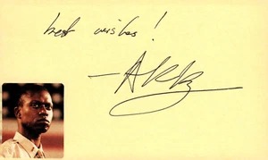 Andre Braugher Signed Auto 3x5 Index Card Homicide - Picture 1 of 2