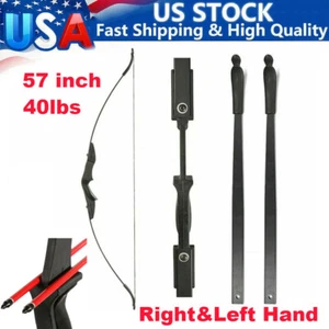 40lbs 57" Archery Hunting Takedown Recurve Bow Target Practice Left Right Hand - Picture 1 of 13