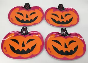 Target Hyde & EEK Halloween Jack O Lantern Melamine Plates Set of 4 - Picture 1 of 6