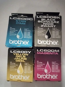 Pack cartouches BROTHER LC600 (noire, magenta, cyan, jaune) neuves originales - Foto 1 di 1