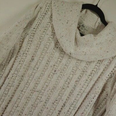 Bass Sweater Womens Size XL Ivory Pullover Cowl Neck Soft Cabincore Winter Warm - Image 1 of 4