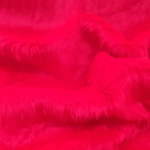Premium kurzer Stapel Kunstfellstoff - rot - P800/YF80 - Bild 1 von 3