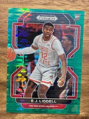 E.J. Liddell #74 2022 Panini Draft Picks Green Pulsar Prizm 23/25 - Image 1 of 3