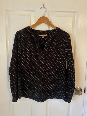 Blusa Pullover Top Lilla P Detalle Crochet Algodón Pima Negra Para Mujer’s XS Foto 1 de 4