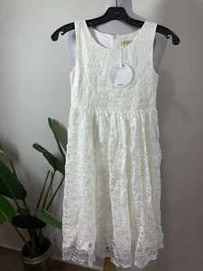 Bow Dream Girls Ivory Dress, Size 10 - Picture 1 of 16
