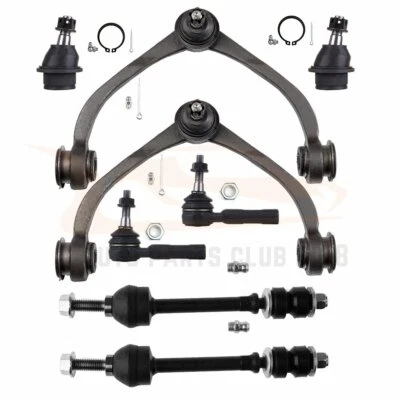 8Pcs For 2005-2011 Dodge Dakota Steering Ball Joints Sway Bar Links Tie Rod Ends - Image 1 of 4