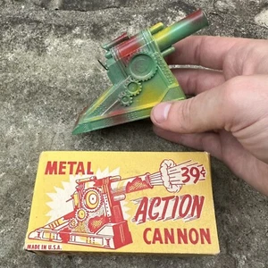 Vintage Original NOS Manoil Toy Cannon In Original Card Board Box - Picture 1 of 2