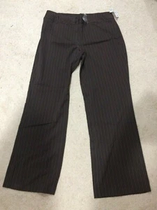 STUDIO 1940 Brown Pin Striped Pants Size 14 New - Picture 1 of 3