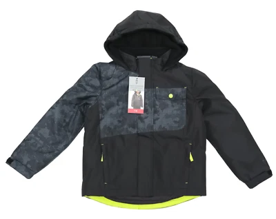 Free Country Boys Multi Rip Stop Boarder Jacket Black/GreyCamo Size Medium 7/8 - Image 1 of 4