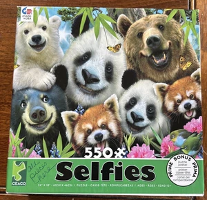 Ceaco Selfies - Panda Bear Essentials - 550 Piece Jigsaw Puzzle with Poster (R) - Picture 1 of 3