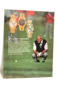 Official Rolex Palmer Day-Date 1990s Promotional Advertisment Sign From Store - Picture 1 of 4