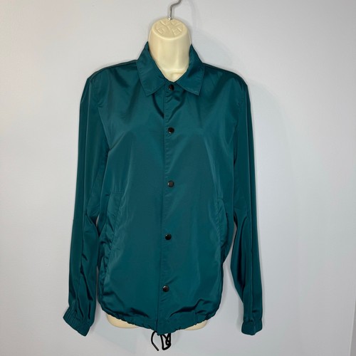 Theory Giacca Donna Raso Coaches Nylon Verde Casual Donna XS Relax