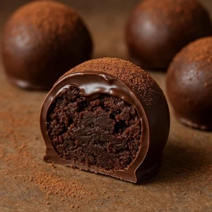 18 small Belgian Chocolate brownie filled Truffles. - Picture 1 of 7
