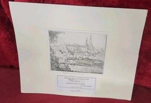 Original Don Swann Jr Radierung Bleistift signiert "Georgetown Across The River" limitierte Ausgabe - Bild 1 von 7