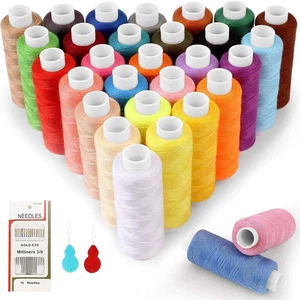 SOLEDI Nähgarn Set Für Nähmaschine 30 Farben -Overlock Garn 230 Meter (250 Yard) - Bild 1 von 12