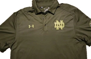 Under Armour Shirt Notre Dame Salute To Service 2016 Shamrock Series Polo L - Picture 1 of 8
