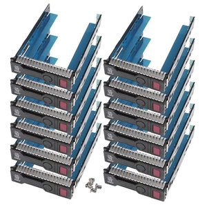 12x HP HDD Caddy Rahmen 3.5 Zoll SAS / SATA G8 G9 G10 DL360 DL380 651314-001 - Afbeelding 1 van 10