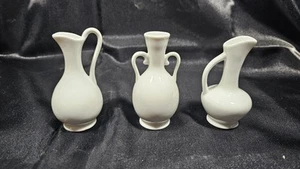 Vintage kleine 3-1/2" Keramik Knospenvasen 3er Set Made in China - Bild 1 von 5