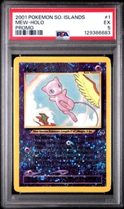 2001 Pokemon Southern Islands Promo #1 Mew Holo PSA 5 w/ Multiple Swirls! - Picture 1 of 2