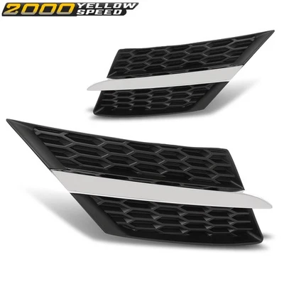 Front Grille Bumper Fit For 2013-2015 Toyota RAV4 Black Chrome Left and Right - Image 1 of 4