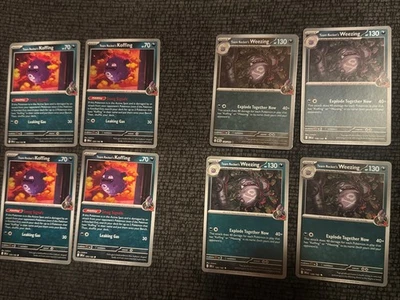 4x Team Rocket's Koffing & Weezing - 125/182 & 126/182 - Destined Rivals Playset - Image 1 of 3
