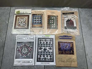 Menge 7 rustikale Hütte Outdoor Patchwork Quilt Vorlage Sets verschiedene Größen - Bild 1 von 5