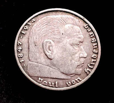 Berlín Alemania 1939A 2 marcos .625 plata 25 mm KM#93 circulado Foto 1 de 4