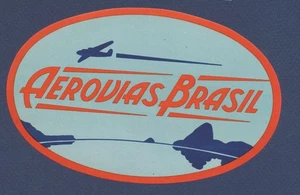 Aerovias Brasil - Vintage 5,75" Gepäckaufkleber - Bild 1 von 1