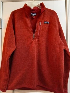 Suéter Pullover Patagonia Better Para Hombre Grande Rojo 1/4 Cremallera Vellón STY25522FA15 - Imagen 1 de 4