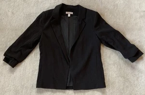 H&M Damenblazer Sakko - leicht drapierte Ärmel - Größe 38 - Business - schwarz - Bild 1 von 4