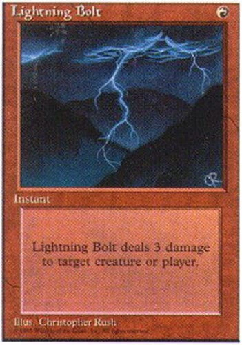 FBB Korean Lightning Bolt ~ Moderately Played 4th Edition Fourth Foreign Black B - Image 1 of 1