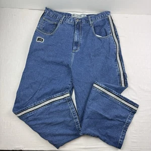 Vintage Plugg Baggy Jeans Adult 36x29 Rave Cyberian Tech Y2K 90s Hipster - Picture 1 of 24