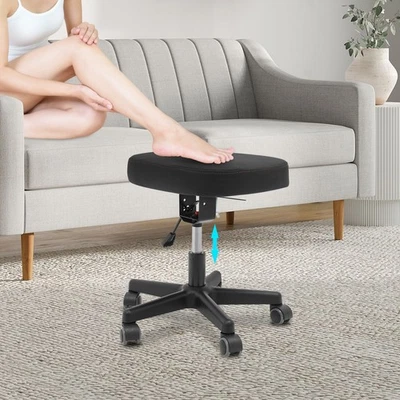 Ergonomic Foot Stool with Wheels, 360° Rolling Foot Stool for Home Office, Adjus - Image 1 of 4