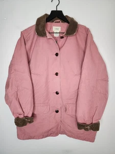 Abrigo Chaqueta De Colección L.L.Bean Chore Para Mujer Grande Rosa Lona Pana Granero Ropa de Trabajo - Imagen 1 de 7