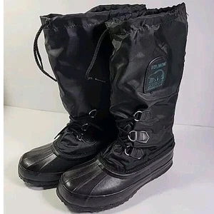 Botas de nieve de invierno, para hombre talla 8 con forros de Sorel: Snowlion 15" de alto, negras - Imagen 1 de 12