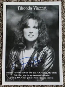 Rare Rhonda Vincent 5x7 autographed signed Fan Club photo - Picture 1 of 1