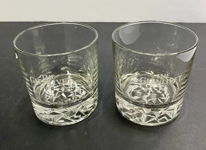 Set Of 2 THE GLENLIVET Scotch Whiskey Rocks Glasses Cube Geometric Bottom Design - Picture 1 of 9