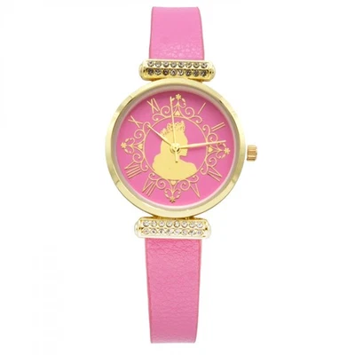 Reloj Wicked Analógico Rosa y Dorado con Banda Rosa Rosa Foto 1 de 2
