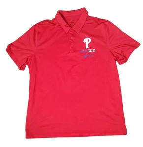 Nike Philadelphia Phillies Baseball Men’s Collared Polo Shirt Red Size XL - Picture 1 of 8