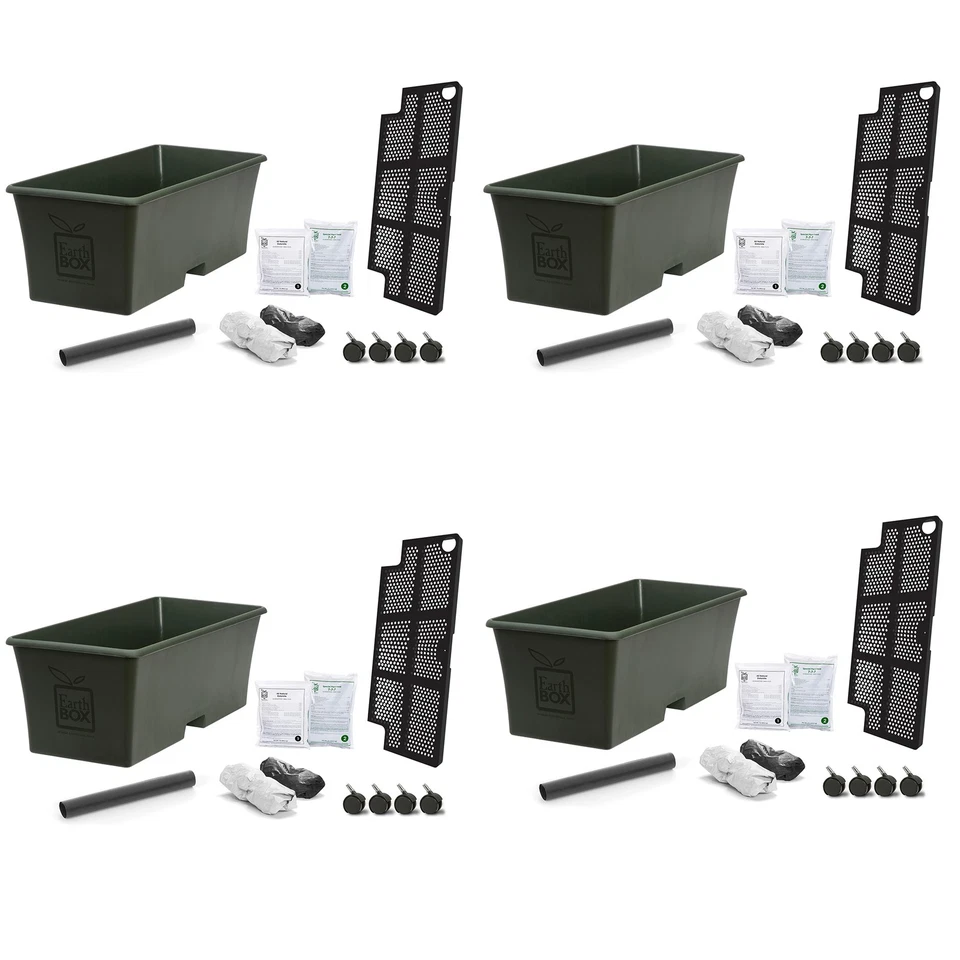 Kit de jardinagem recipiente EarthBox novidade - Verde (pacote com 4) - Imagem 1 de 4