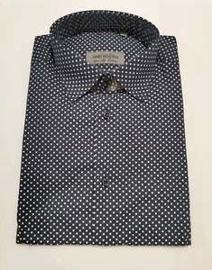 CAMICIA UOMO SLIM FIT EREDI DEL DUCA EDD IRIS BLU MADE IN ITALY - Foto 1 di 2