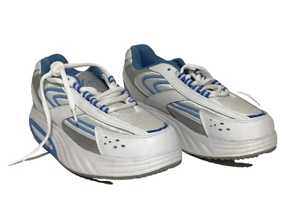 Curves Womens Rocker Sneakers Shoes White Leather Toning Shape Size 6 Athleisure - Image 1 of 4