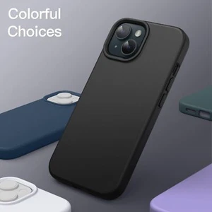 Custodia telefono sottile sottile antiurto silicone per iPhone 15 14 13 12 11 X XR - Foto 1 di 50