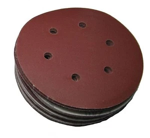 50X 6 Inch 125mm Round Sander Sandpaper 6 Hole Hook and Loop Disk Sand Sheets - Picture 1 of 1